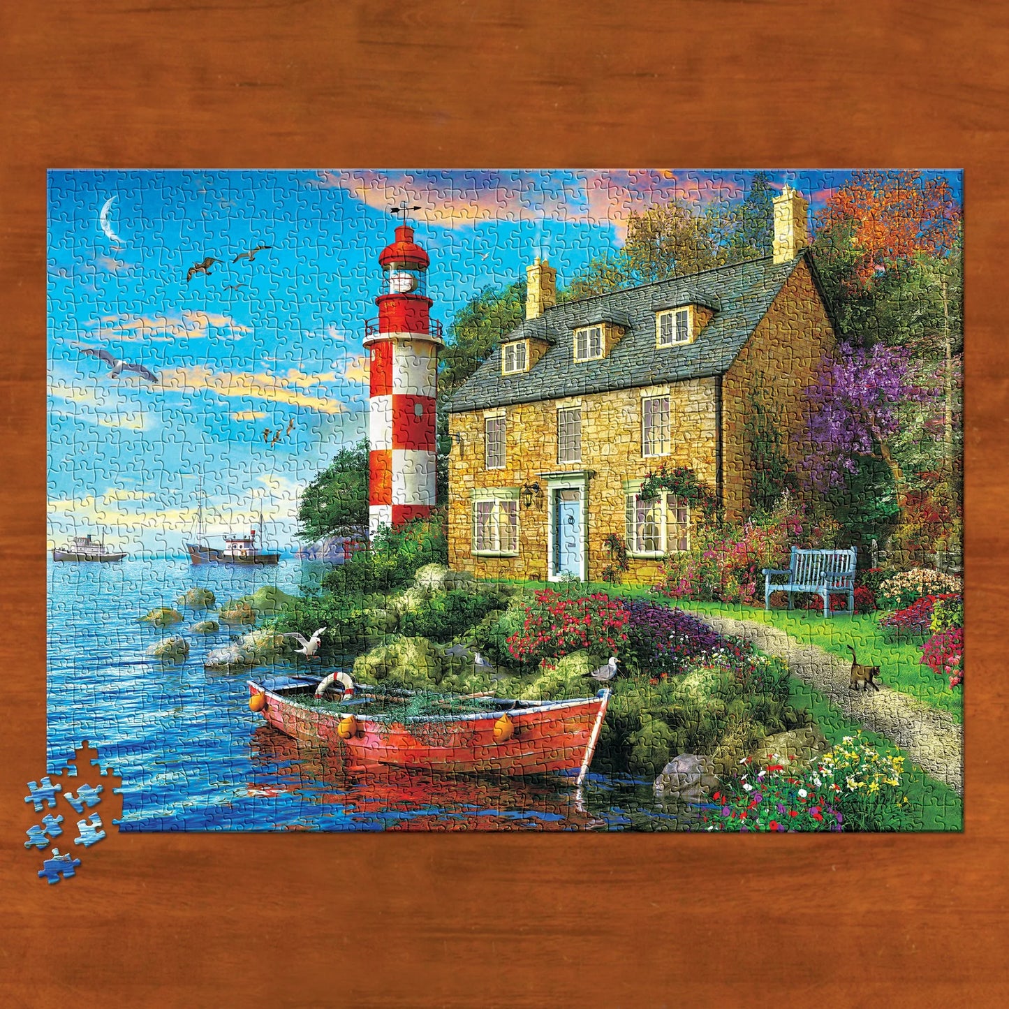 'S 1000 Piece Jigsaw Puzzle the Cottage Lighthouse - Made in USA