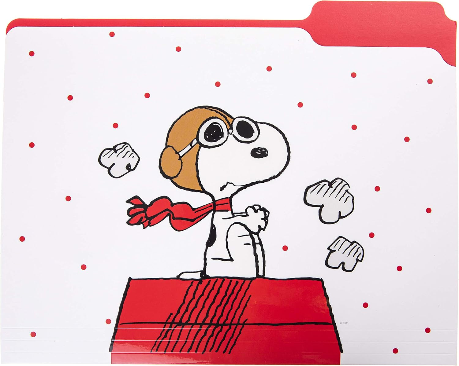 "Snoopy" File Folder Set – File Set Includes 9 Folders and 3 Unique Go-Getter Designs, Embellished W/Gold Foil on Durable Triple-Scored Coated Cardstock