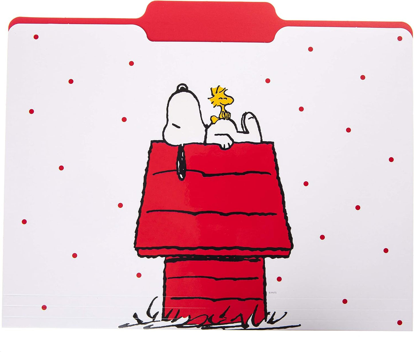 "Snoopy" File Folder Set – File Set Includes 9 Folders and 3 Unique Go-Getter Designs, Embellished W/Gold Foil on Durable Triple-Scored Coated Cardstock